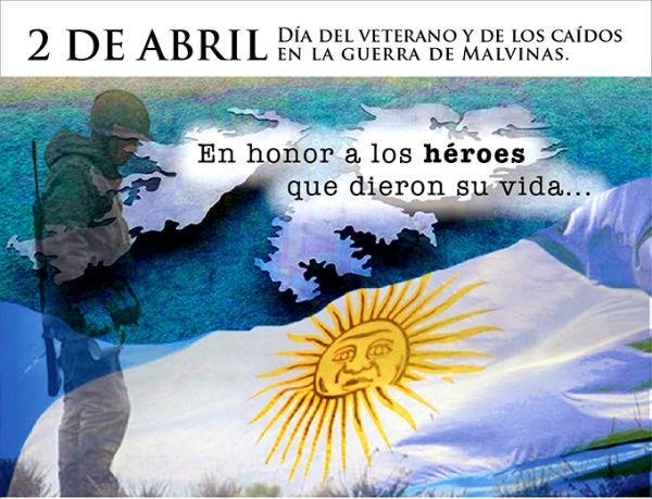 El 2 de abril se conmemora el “Día del Veterano y de los Caídos en la Guerra de Malvinas”